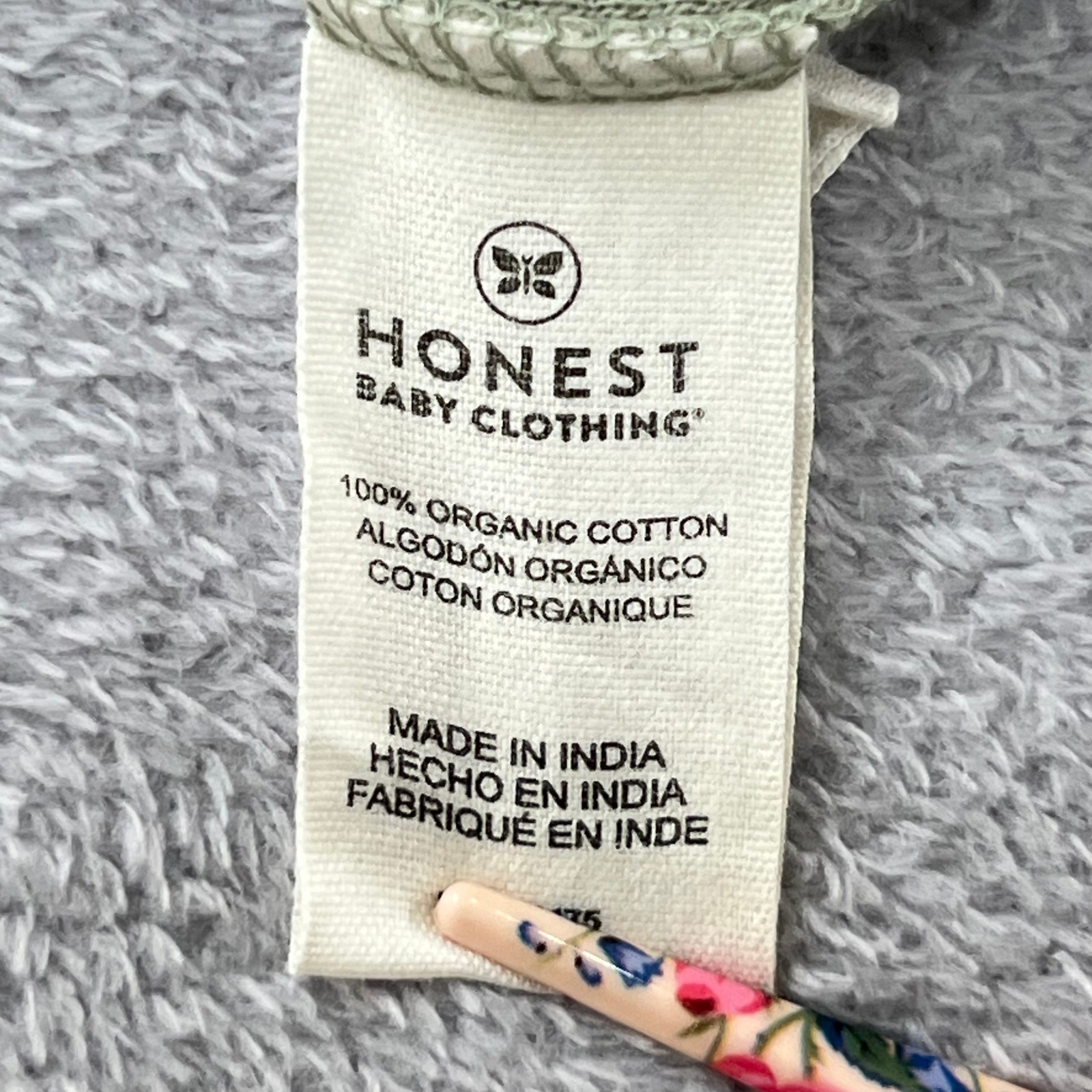 Honest Baby Clothing Men's M Sage Green Waffle Knit Henley Shirt Organic Cotton — image 4 of 8